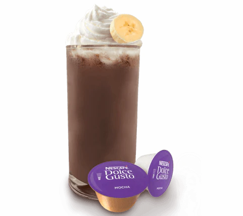 Bebida banana mocha shake